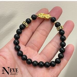 Handmade Custom Designed Black Tourmaline Bracelet